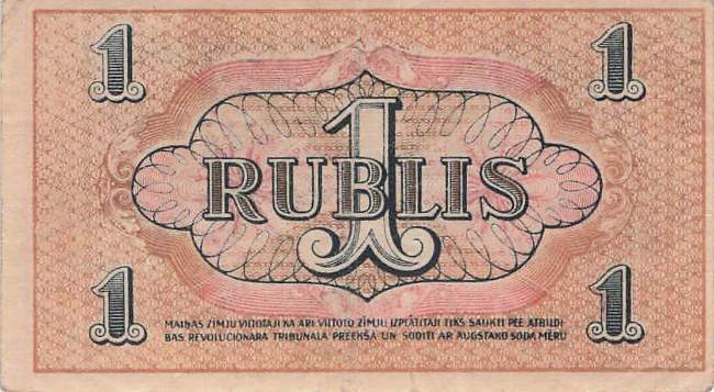 Lettland P.R1 1 Rublis 1920